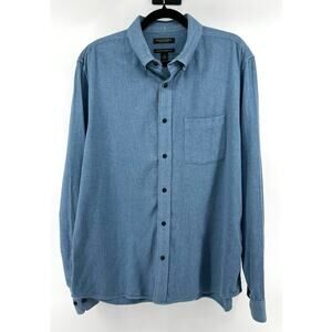Banana Republic Organic Cotton Untucked Standard Fit Button Down Men's L